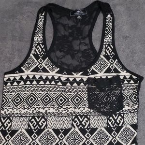Rose Lace Back Tribal Print